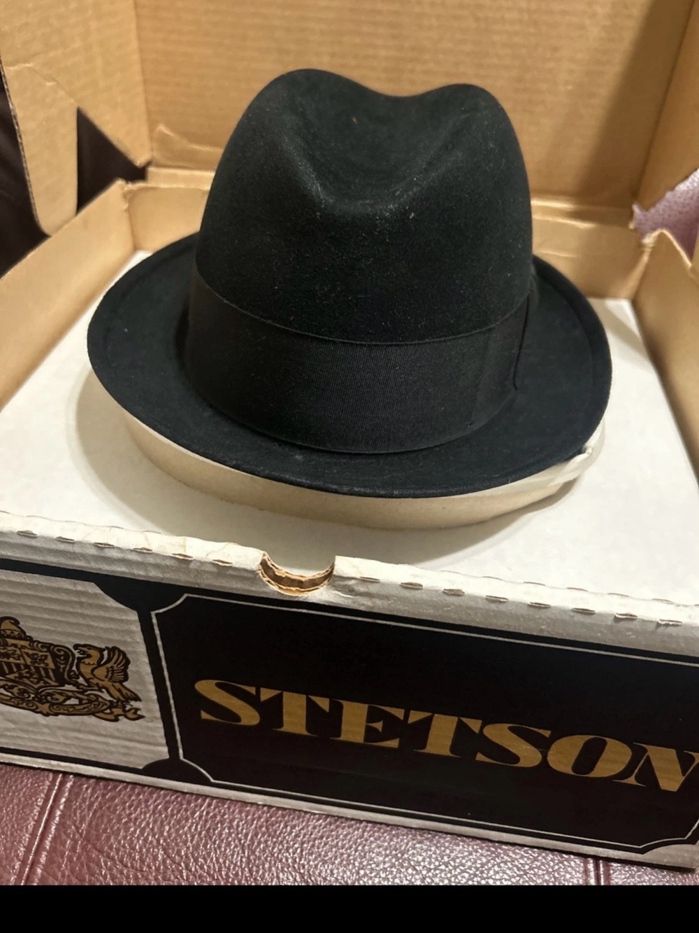 Stetson The Sovereign Stetson John B Stetson Company Fedora 7 1/8 - 57 With Box